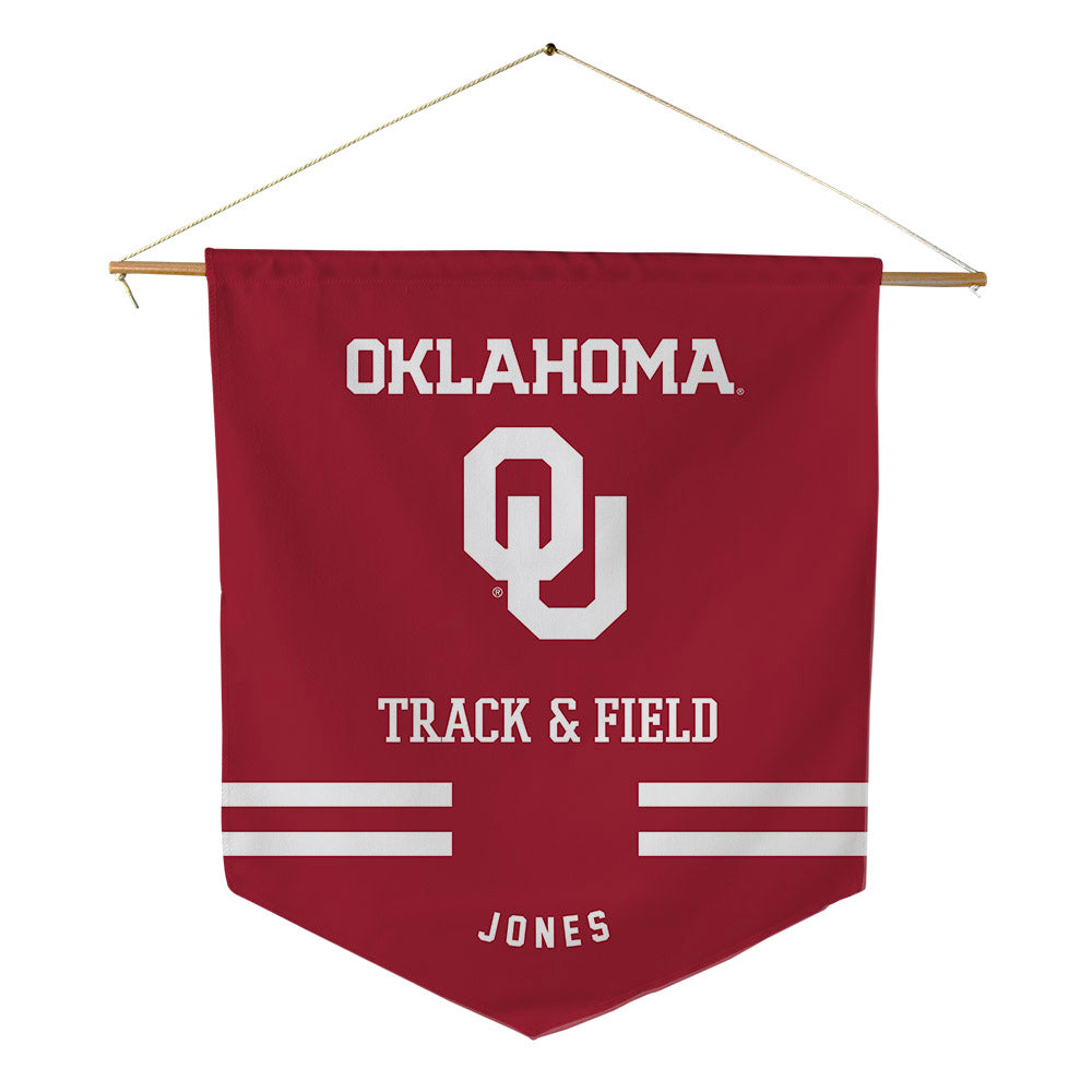 Oklahoma - NCAA Men's Track & Field : Connor Jones - Pennant - 18" x 21"-0