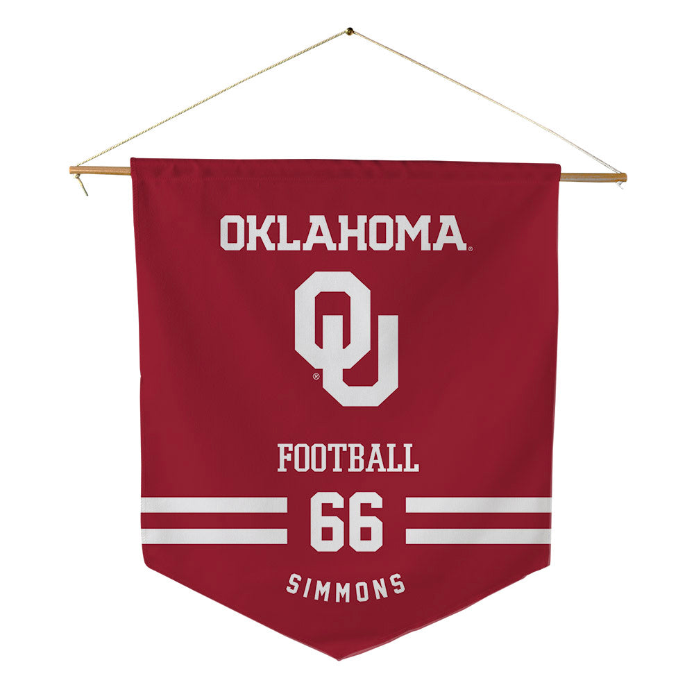 Oklahoma - NCAA Football : Derek Simmons - Pennant - 18" x 21"-0