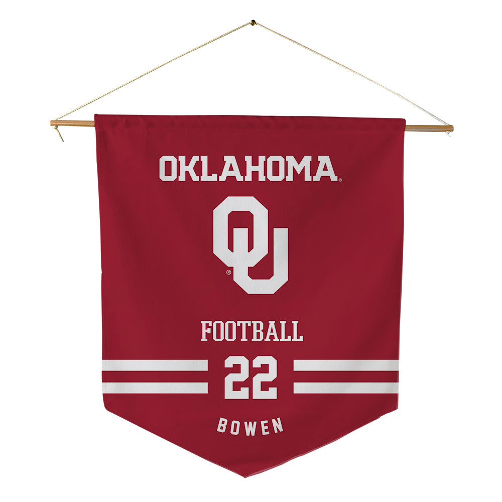 Oklahoma - NCAA Football : Peyton Bowen - Pennant - 18" x 21"-0