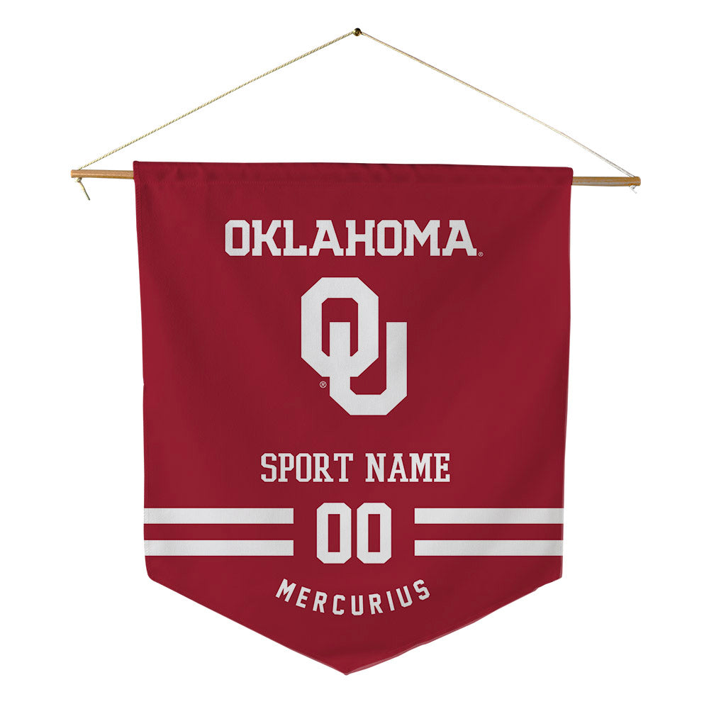 Oklahoma - NCAA Baseball : LJ Mercurius - Pennant - 18" x 21"-0