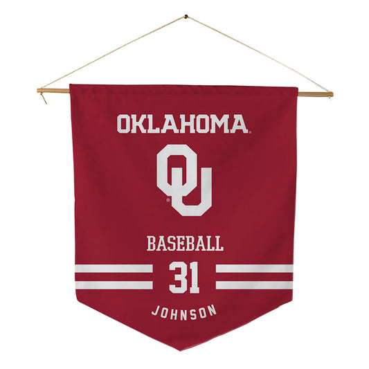 Oklahoma - NCAA Baseball : Cameron Johnson - Pennant - 18" x 21"-0