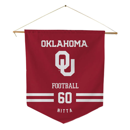 Oklahoma - NCAA Football : Caleb Nitta - Pennant - 18" x 21"-0