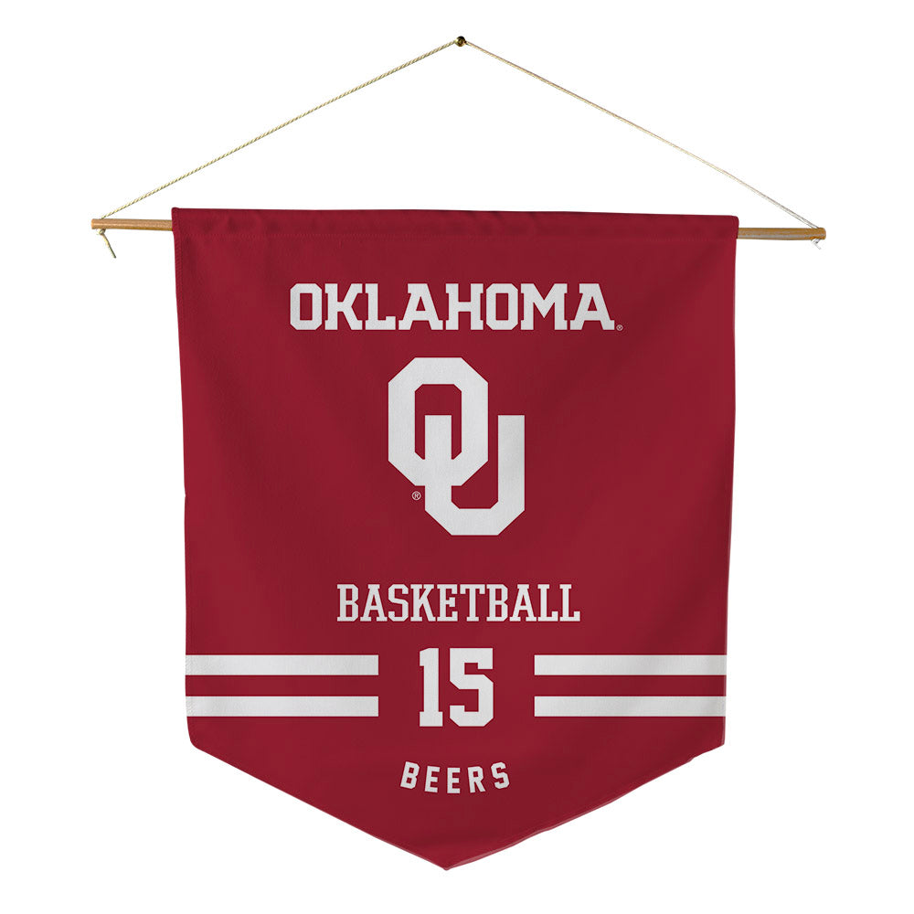 Oklahoma - NCAA Women's Basketball : Raegan Beers - Pennant - 18" x 21"-0