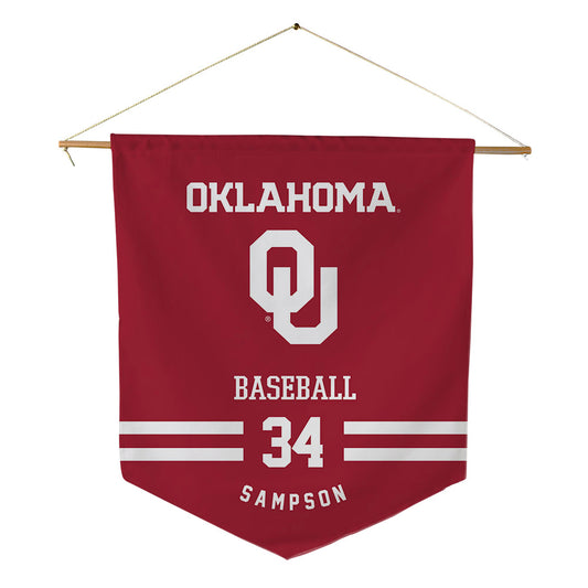 Oklahoma - NCAA Baseball : Beau Sampson - Pennant - 18" x 21"-0