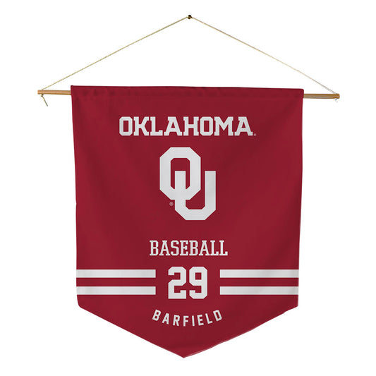 Oklahoma - NCAA Baseball : Jaden Barfield - Pennant - 18" x 21"-0