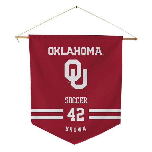 Oklahoma - NCAA Women's Soccer : Riley Brown - Pennant - 18" x 21"-0