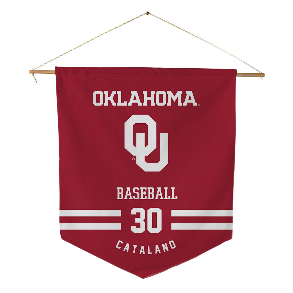 Oklahoma - NCAA Baseball : Michael Catalano - Pennant - 18" x 21"-0