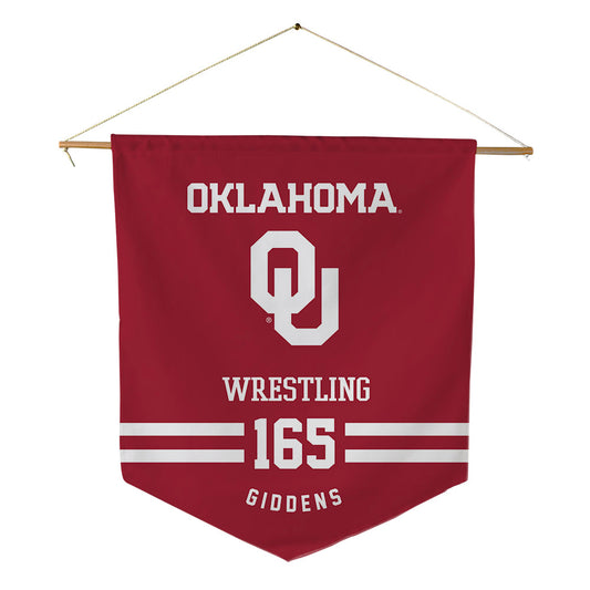 Oklahoma - NCAA Wrestling : Clay Giddens - Pennant - 18" x 21"-0