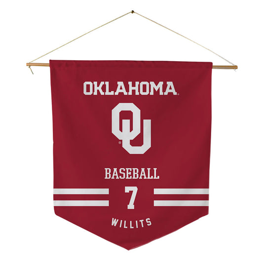 Oklahoma - NCAA Baseball : Jaxon Willits - Pennant - 18" x 21"-0