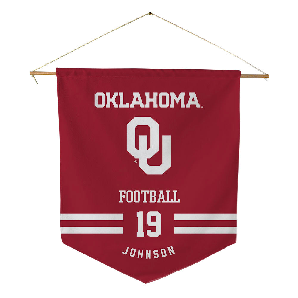 Oklahoma - NCAA Football : Jacobe Johnson - Pennant - 18" x 21"-0