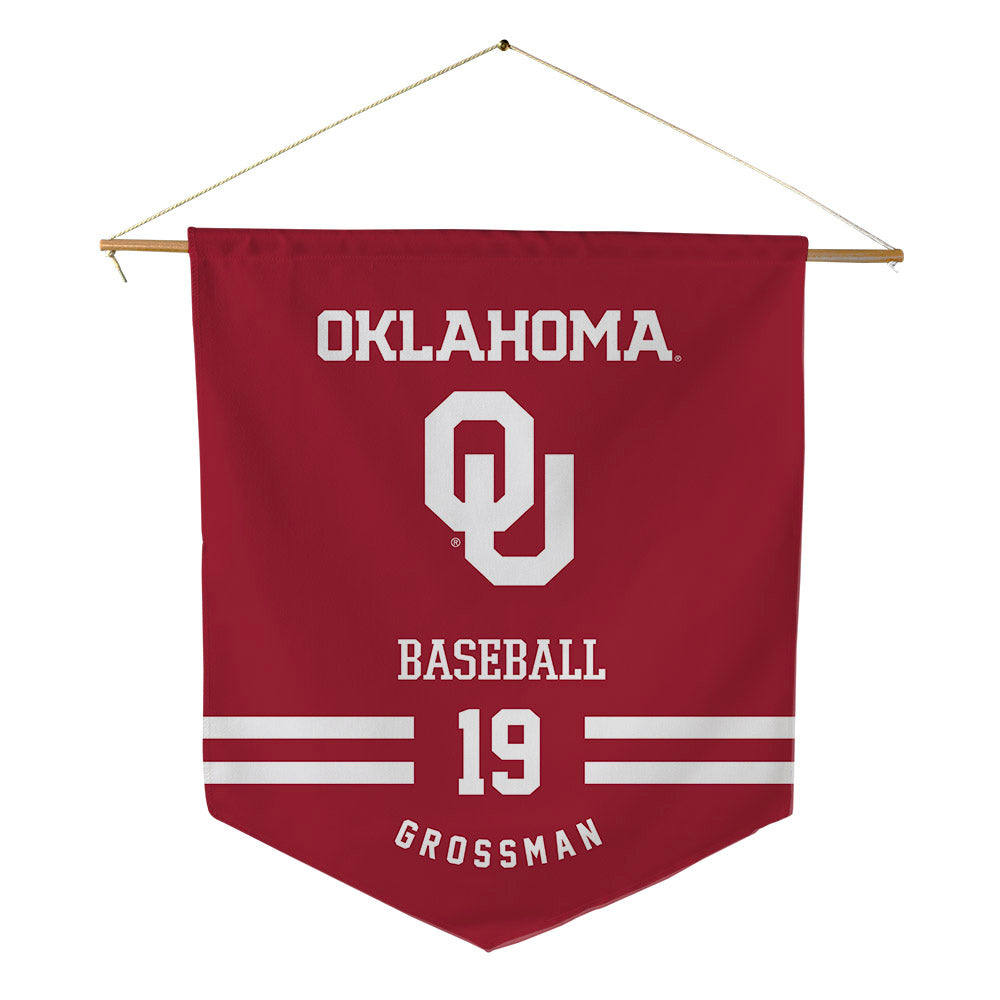 Oklahoma - NCAA Baseball : Jaxon Grossman - Pennant - 18" x 21"-0