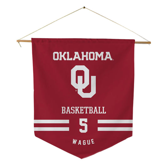Oklahoma - NCAA Men's Basketball : Mohamed Wague - Pennant - 18" x 21"-0