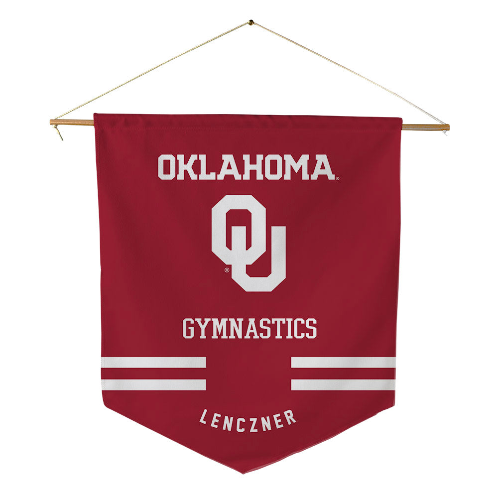Oklahoma - NCAA Women's Gymnastics : Aspen Lenczner - Pennant - 18" x 21"-0