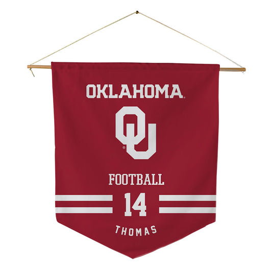 Oklahoma - NCAA Football : Elijah Thomas - Pennant - 18" x 21"-0