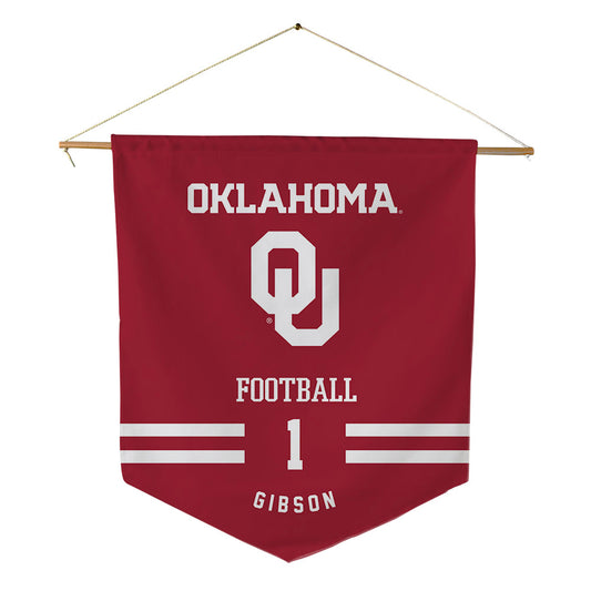 Oklahoma - NCAA Football : Jayden Gibson - Pennant - 18" x 21"-0