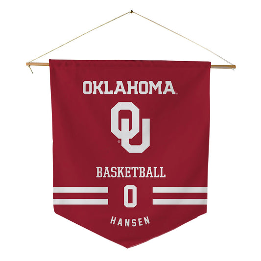 Oklahoma - NCAA Men's Basketball : Jake Hansen - Pennant - 18" x 21"-0