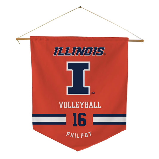 Illinois - NCAA Women's Volleyball : Ashlyn Philpot - Pennant - 18" x 21"-0