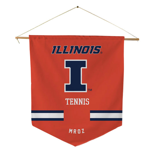 Illinois - NCAA Men's Tennis : William Mroz - Pennant - 18" x 21"-0