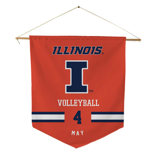 Illinois - NCAA Women's Volleyball : Bianca May - Pennant - 18" x 21"-0
