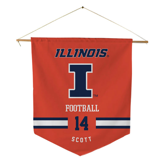 Illinois - NCAA Football : Xavier Scott - Pennant - 18" x 21"-0
