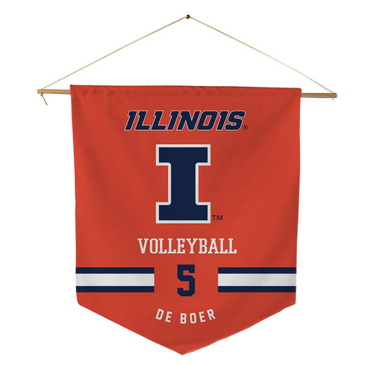 Illinois - NCAA Women's Volleyball : Taylor De Boer - Pennant - 18" x 21"-0