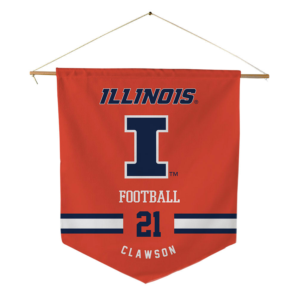 Illinois - NCAA Football : Ben Clawson - Pennant - 18" x 21"-0