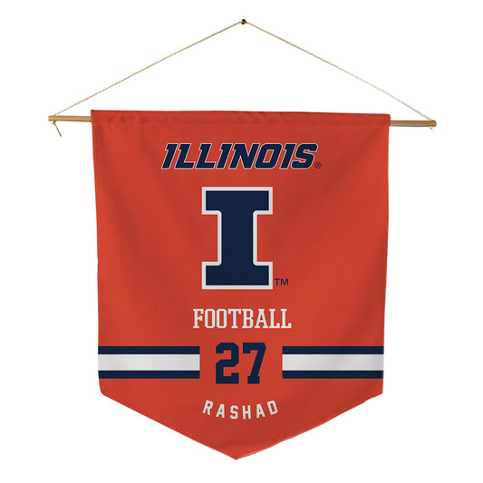 Illinois - NCAA Football : Corey Rashad - Pennant - 18" x 21"-0