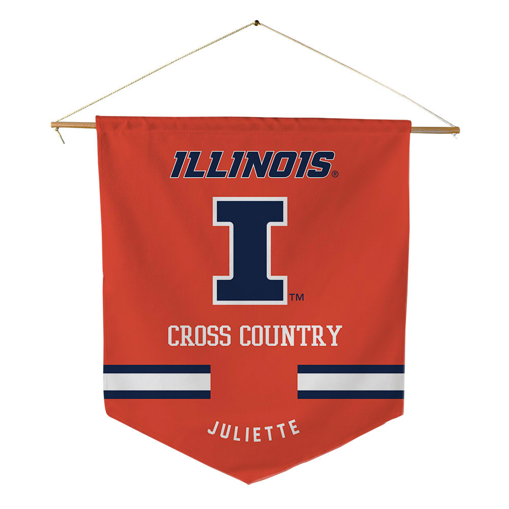 Illinois - NCAA Men's Cross Country : Shawn Juliette - Pennant - 18" x 21"-0
