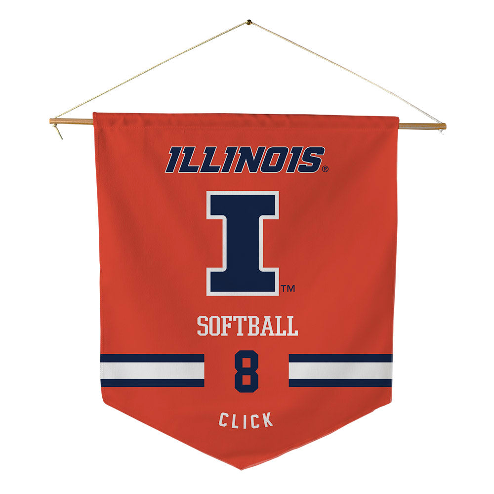 Illinois - NCAA Softball : Keirys Click - Pennant - 18" x 21"-0