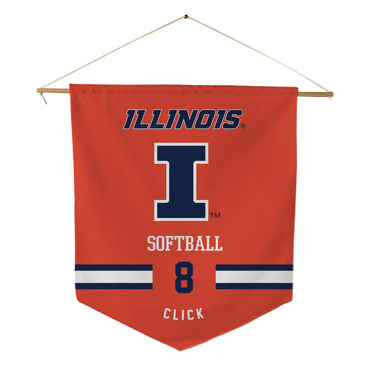 Illinois - NCAA Softball : Keirys Click - Pennant - 18" x 21"-0