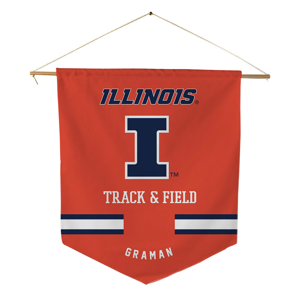 Illinois - NCAA Women's Track & Field : Katharina Graman - Pennant - 18" x 21"-0