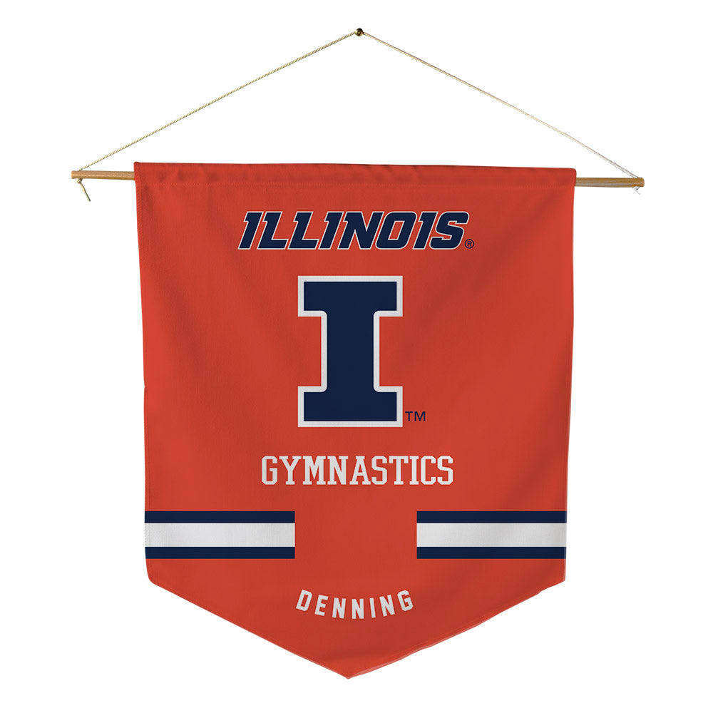 Illinois - NCAA Women's Gymnastics : Destiny Denning - Pennant - 18" x 21"-0