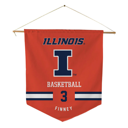 Illinois - NCAA Women's Basketball : erica finney - Pennant - 18" x 21"-0