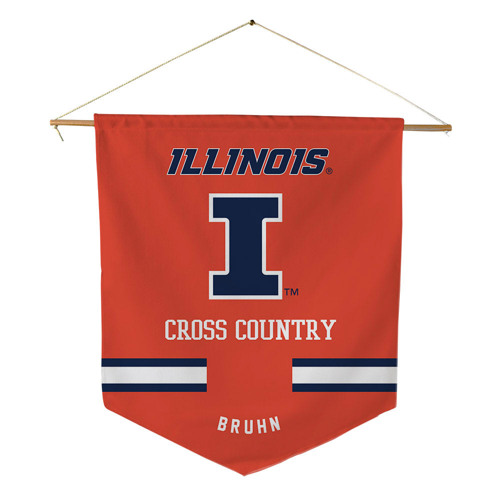 Illinois - NCAA Women's Cross Country : Mabry Bruhn - Pennant - 18" x 21"-0