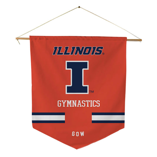 Illinois - NCAA Women's Gymnastics : Piper Gow - Pennant - 18" x 21"-0