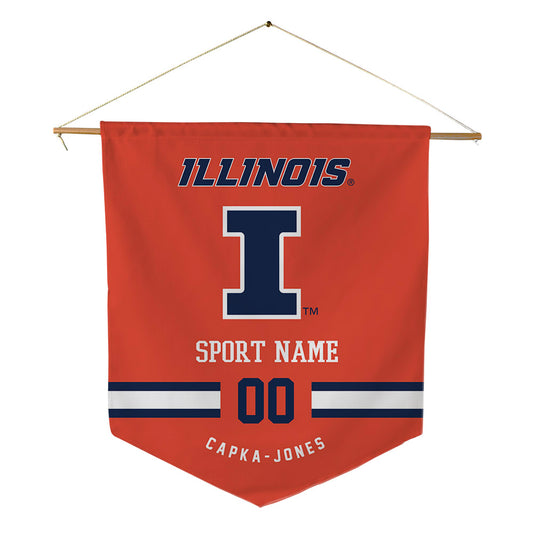 Illinois - NCAA Football : Alexander Capka-Jones - Pennant - 18" x 21"-0