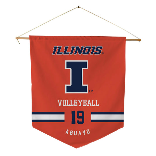 Illinois - NCAA Women's Volleyball : Alyssa Aguayo - Pennant - 18" x 21"-0