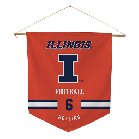 Illinois - NCAA Football : Ashton Hollins - Pennant - 18" x 21"-0
