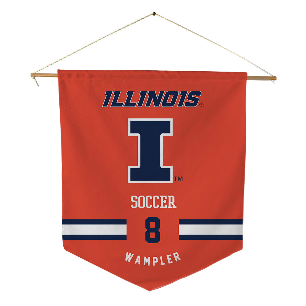 Illinois - NCAA Women's Soccer : Sophia Wampler - Pennant - 18" x 21"-0