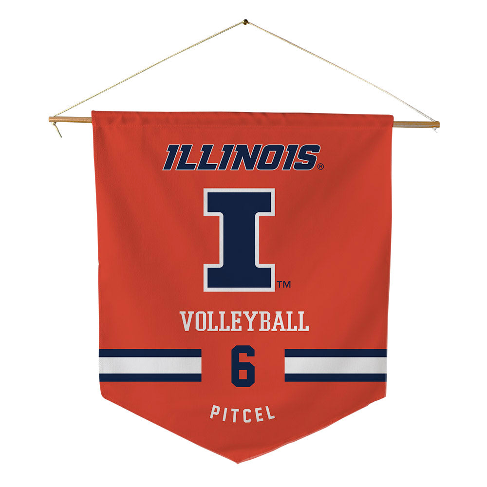 Illinois - NCAA Women's Volleyball : Gabriella Pitcel - Pennant - 18" x 21"-0