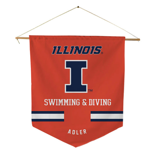 Illinois - NCAA Women's Swimming & Diving : Maggie Adler - Pennant - 18" x 21"-0