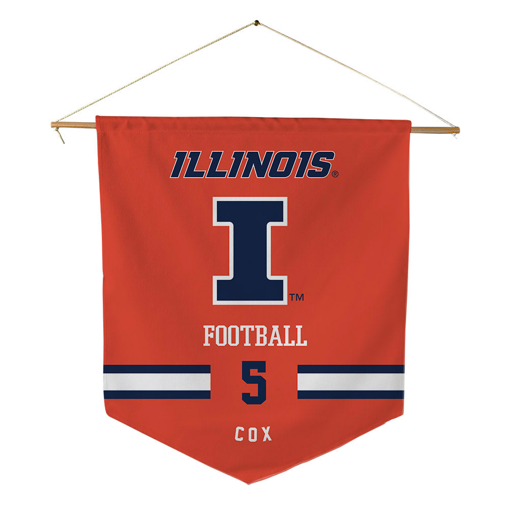 Illinois - NCAA Football : Torrie Cox - Pennant - 18" x 21"-0
