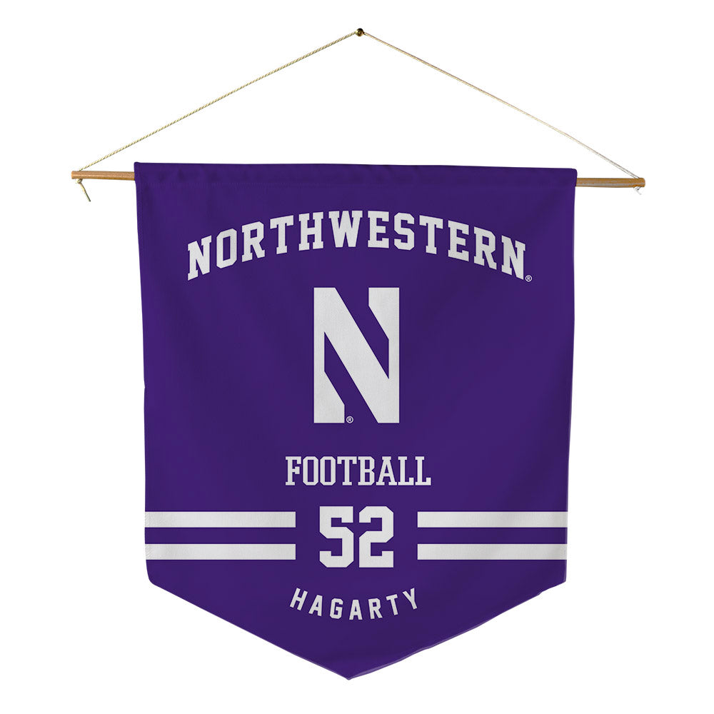 Northwestern - NCAA Football : Richie Hagarty - Pennant - 18" x 21"-0