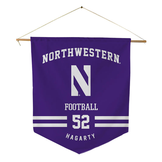 Northwestern - NCAA Football : Richie Hagarty - Pennant - 18" x 21"-0