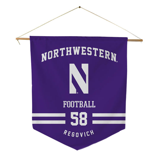 Northwestern - NCAA Football : Troy Regovich - Pennant - 18" x 21"-0