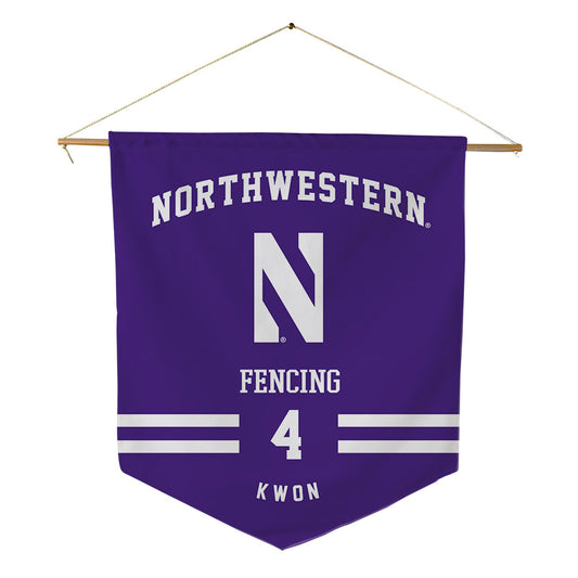 Northwestern - NCAA Women's Fencing : Athina Kwon - Pennant - 18" x 21"-0