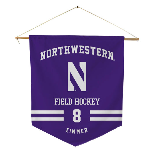 Northwestern - NCAA Women's Field Hockey : Maddie Zimmer - Pennant - 18" x 21"-0