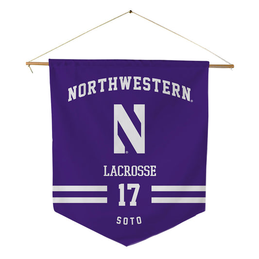 Northwestern - NCAA Women's Lacrosse : Jenna Soto - Pennant - 18" x 21"-0