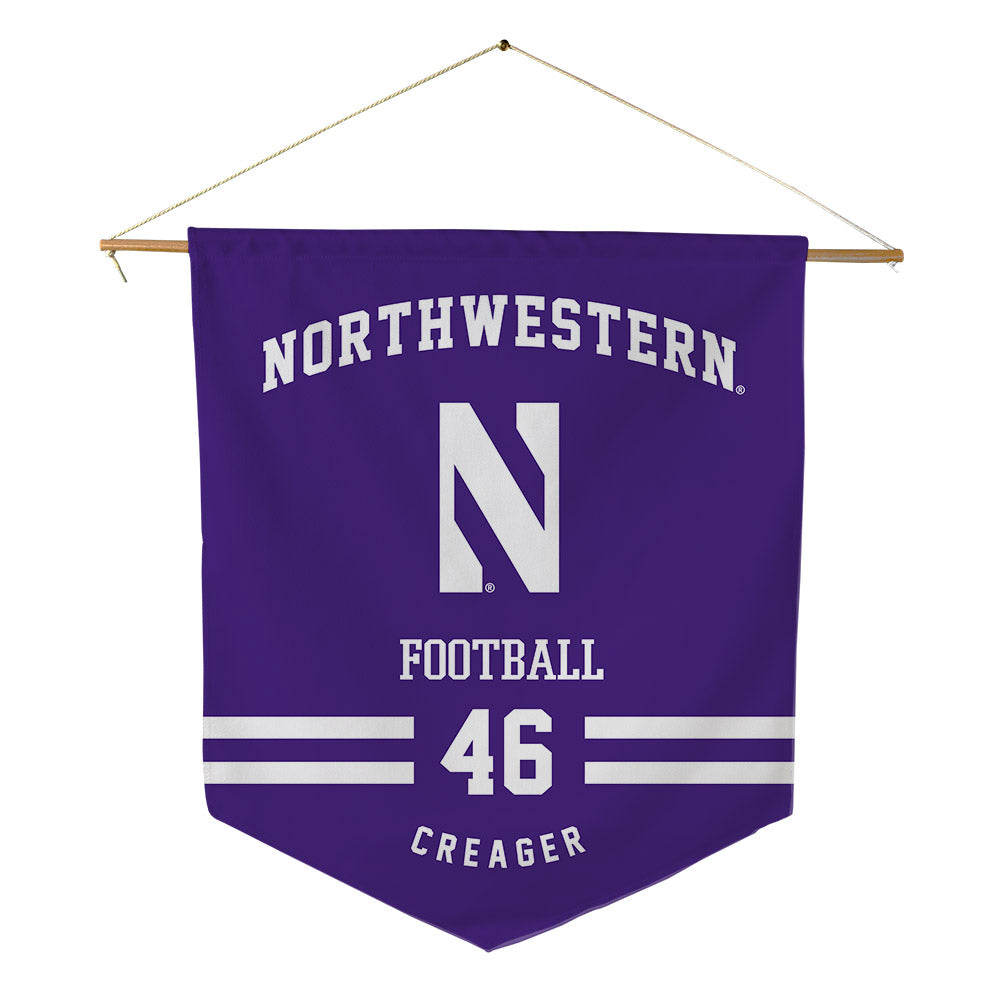 Northwestern - NCAA Football : Lincoln Creager - Pennant - 18" x 21"-0