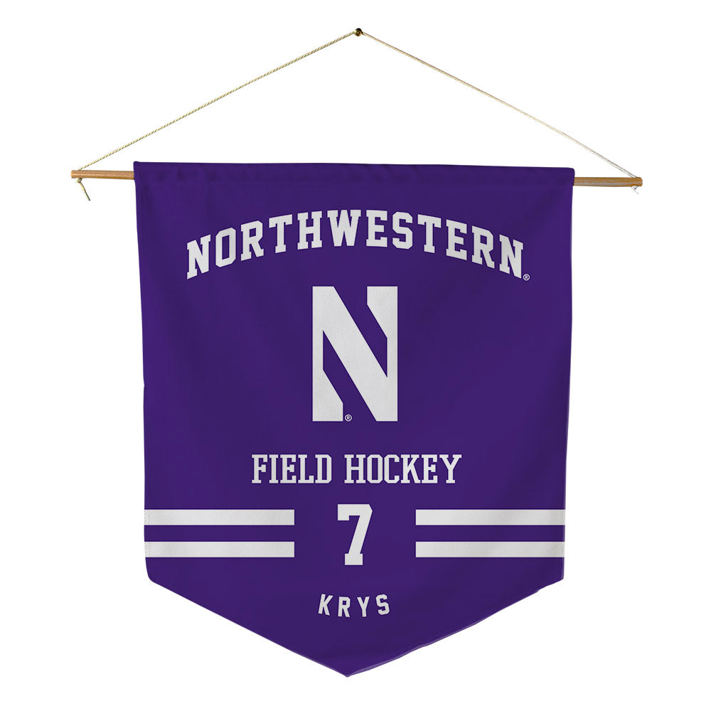 Northwestern - NCAA Women's Field Hockey : Aerin Krys - Pennant - 18" x 21"-0